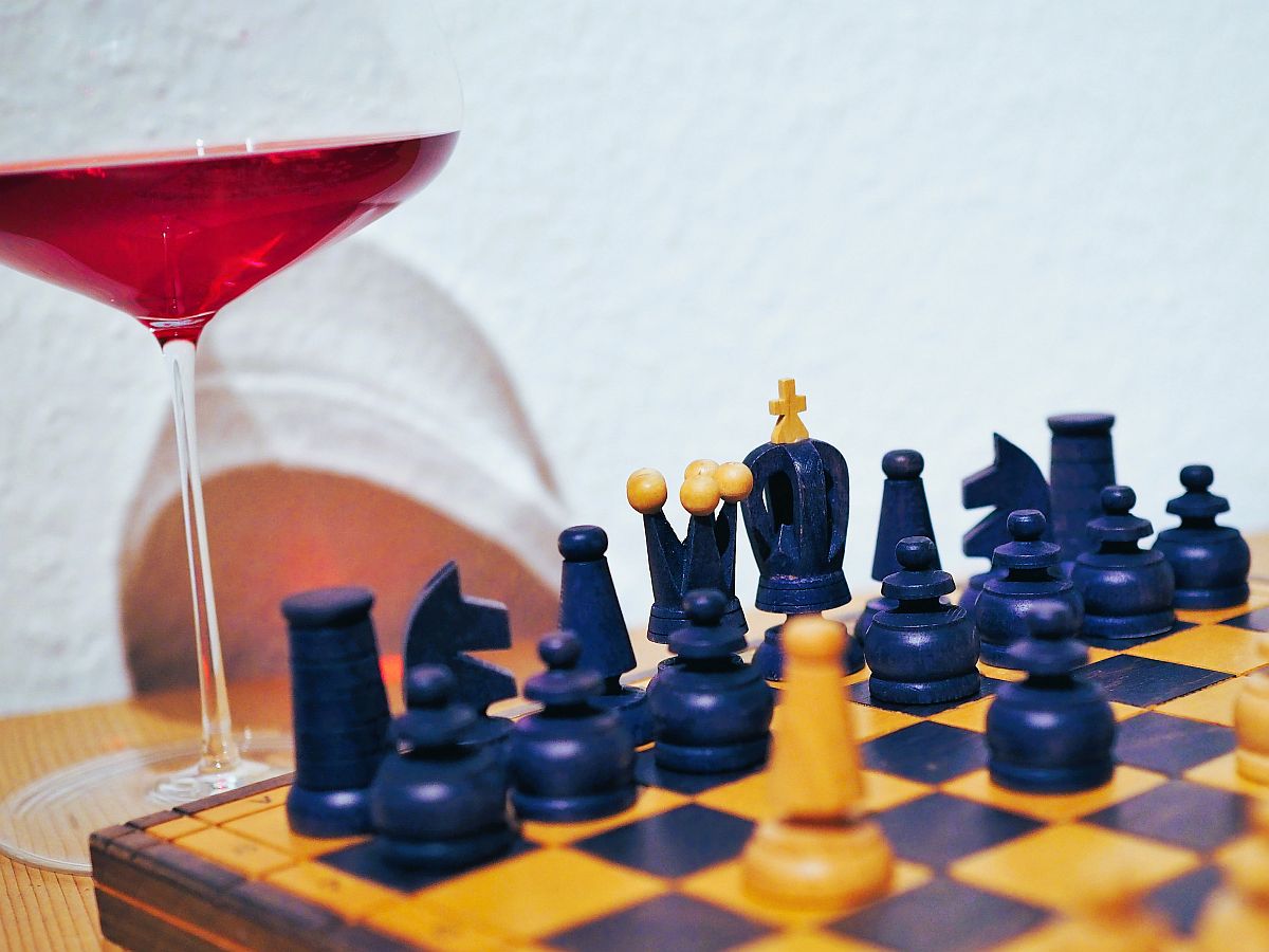 Wein und Hobby Schach